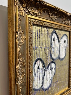 Gold Flight, Oil Painting on Wood, Framed, Butterflies, 2025