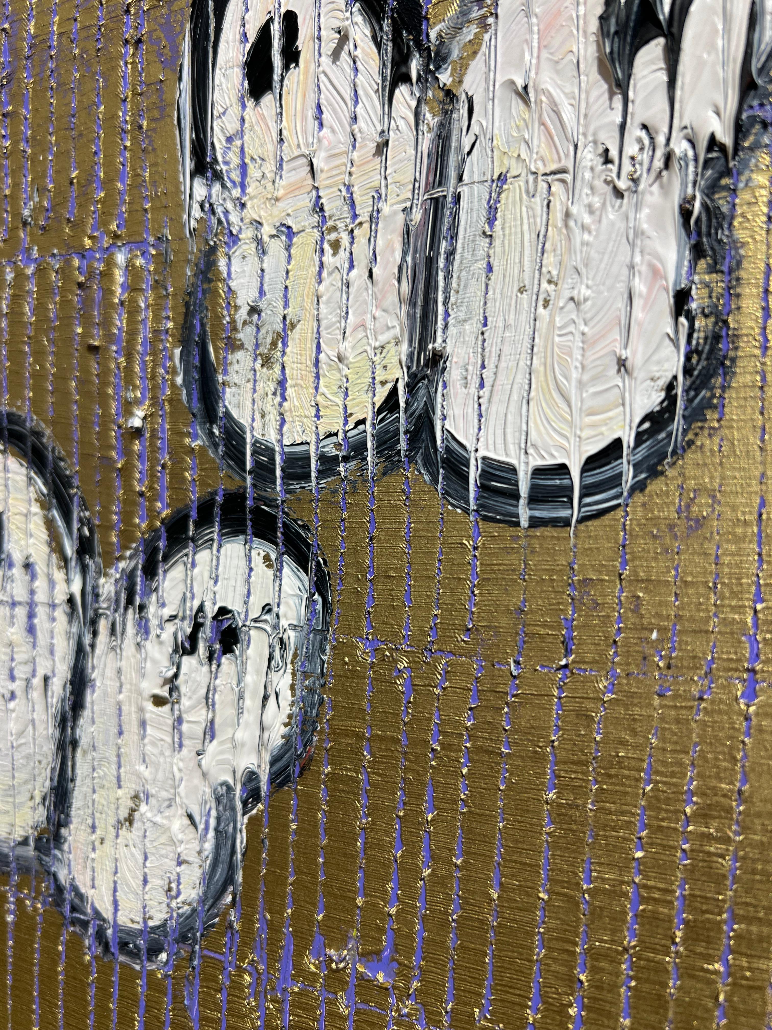 Original and unique artwork by Hunt Slonem.
Oil on wood

Painting is framed, as seen in the images. Framed dimension 14 x 12 inches
Signed Verso, titled and dated.
Please note that Hunt Slonem paintings with frames may show signs of patina due to