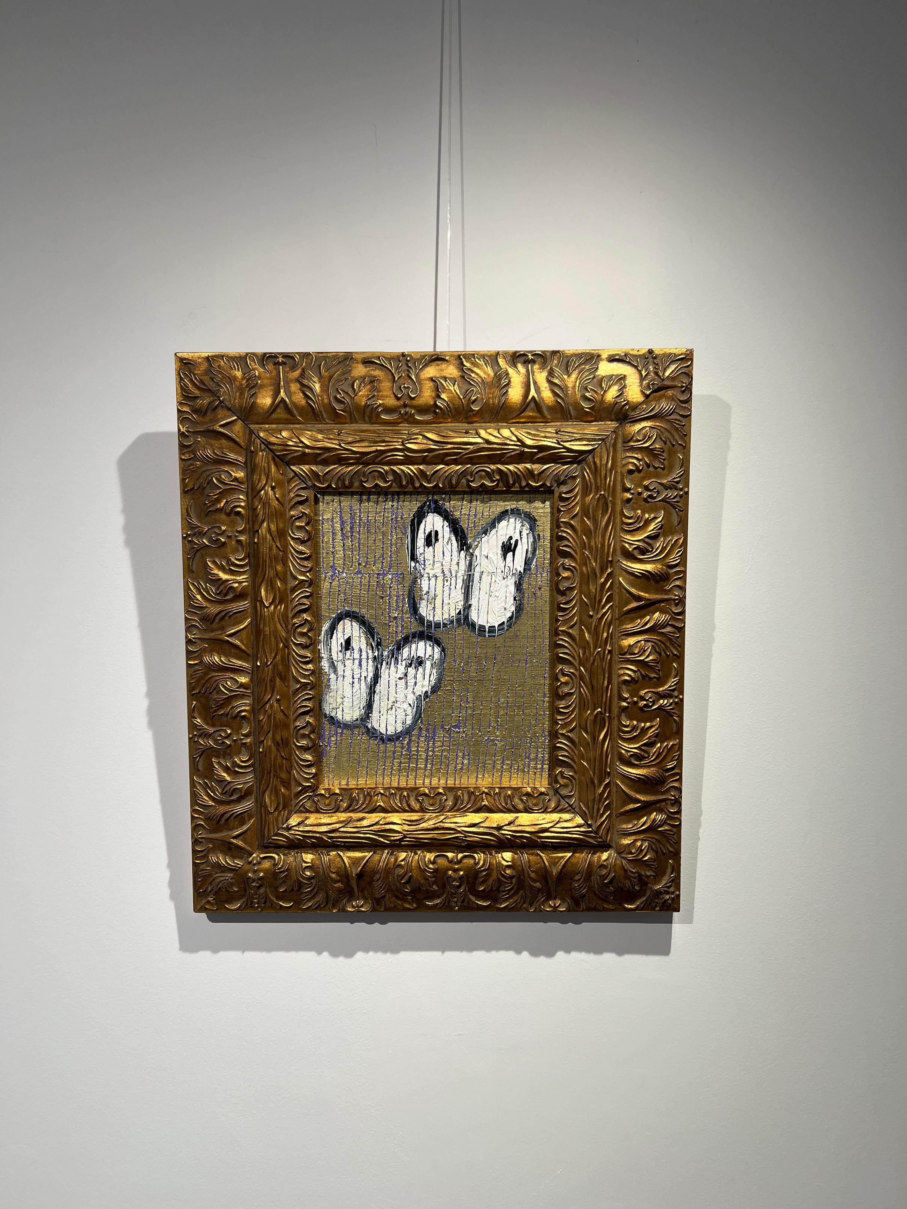 Originelle und einzigartige Kunstwerke von Hunt Slonem.
Öl auf Holz

Das Gemälde ist gerahmt, wie auf den Bildern zu sehen. Gerahmt Abmessung 18 x 16 Zoll
Verso signiert, betitelt und datiert.
Bitte beachten Sie, dass Hunt Slonem Gemälde mit Rahmen