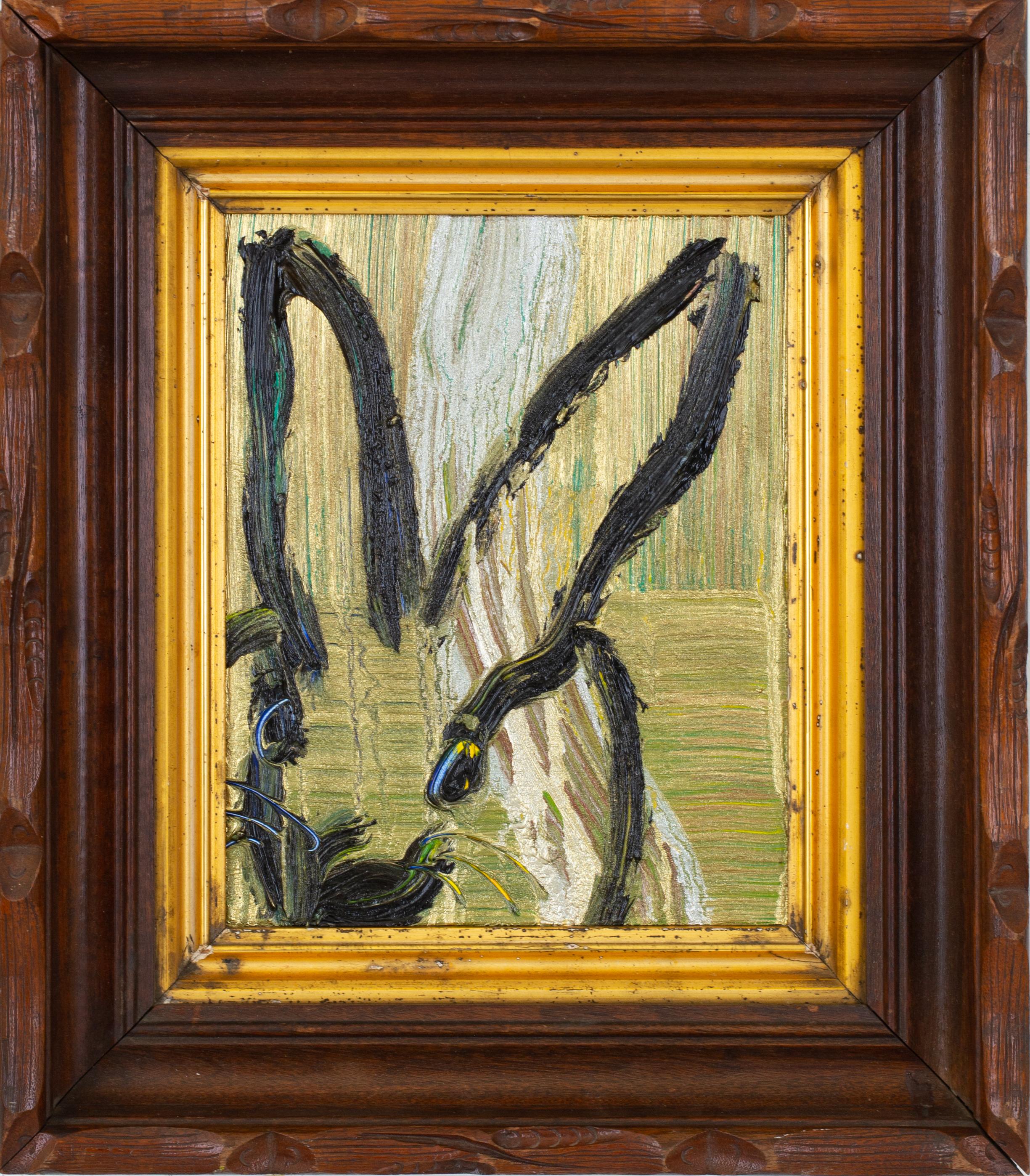 Hunt Slonem Animal Painting - Golden Bunny