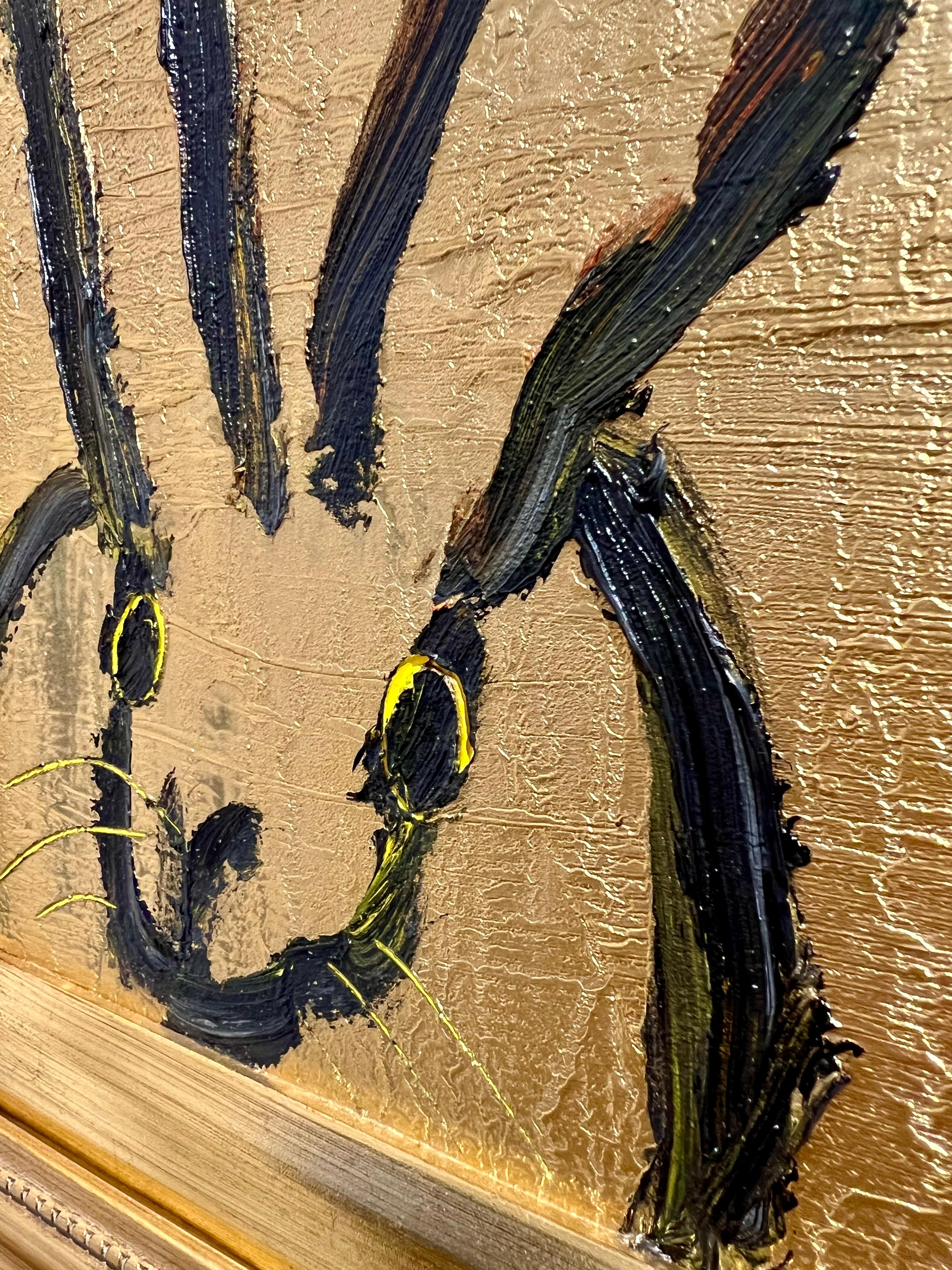 Obra original y única de Hunt Slonem.
Óleo sobre madera

El cuadro está enmarcado, como se ve en las imágenes. Dimensión enmarcada 16,25 x 14,25 pulgadas
Firmado verso, titulado y fechado.
Ten en cuenta que los cuadros de Hunt Slonem con marco