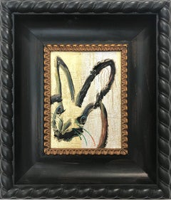 "Golden Girl" (Black Bunny on Gold with Green, Red, Blue Accents)