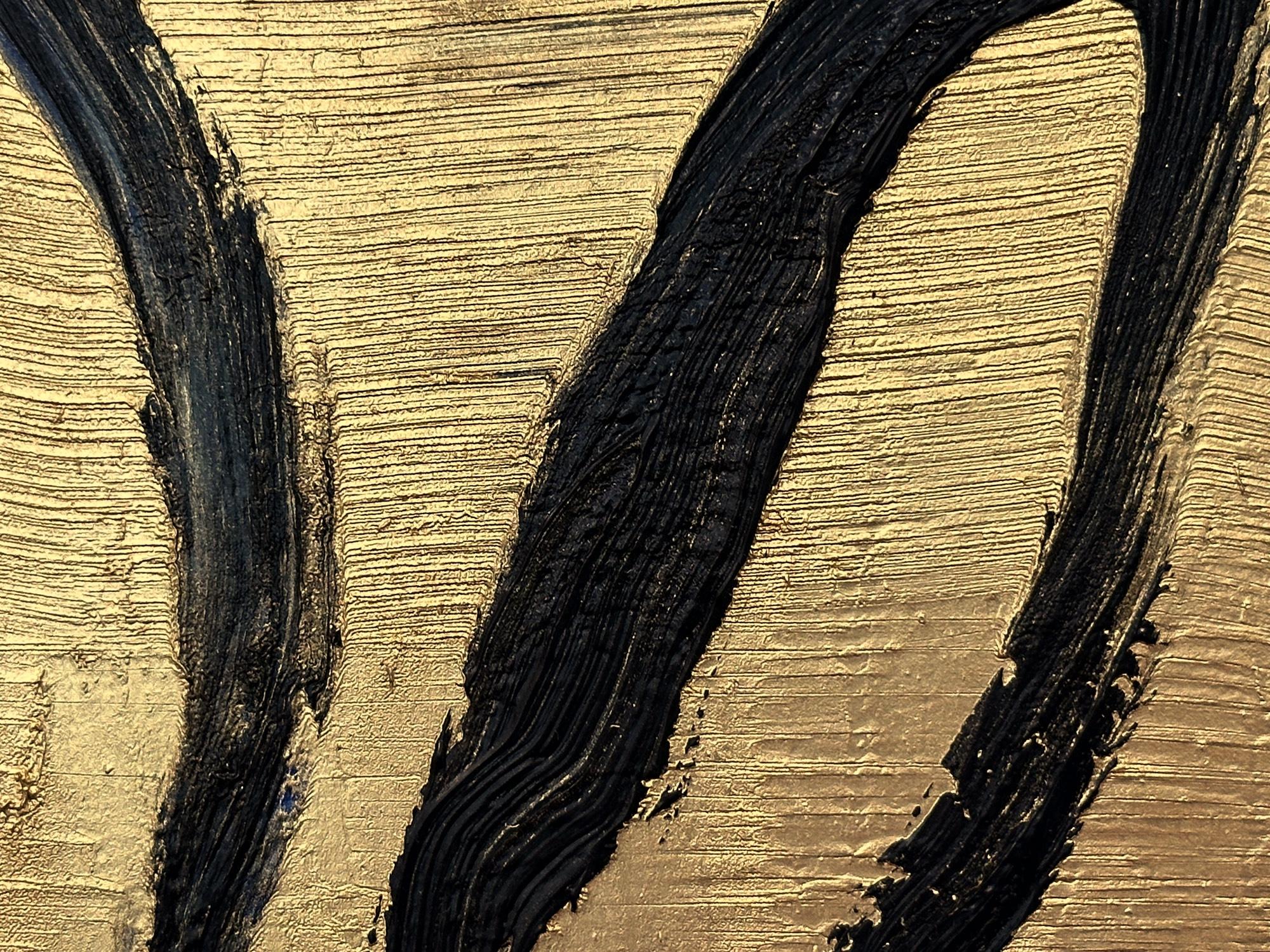 Cette pièce représente une figure gestuelle de lapin sur un fond doré. Inspirées par la Nature et un amour sincère pour les animaux, les peintures de Slonem englobent des inspirations uniques tirées du monde. En regardant cette pièce en personne,