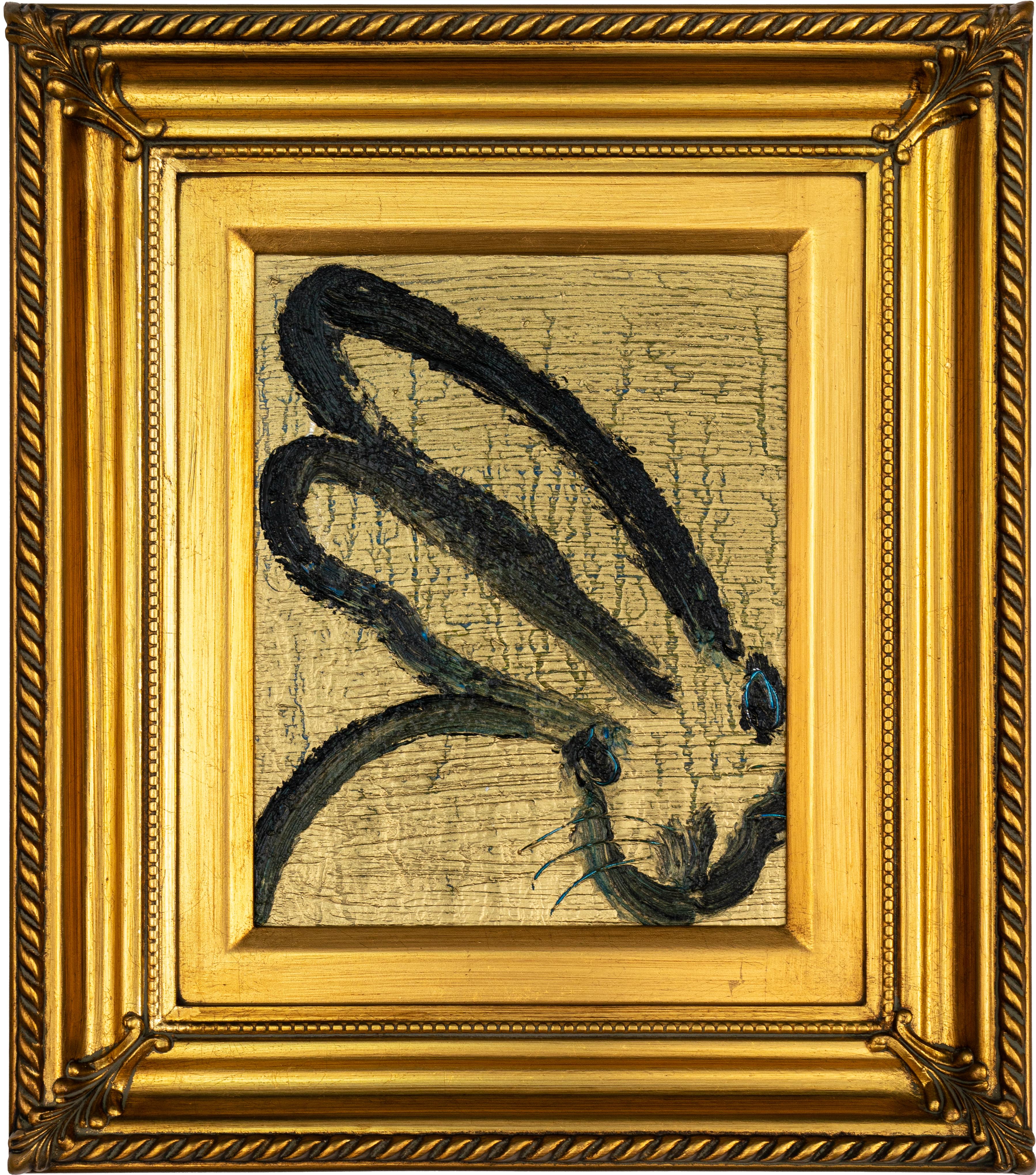 Goldener Teich – Painting von Hunt Slonem