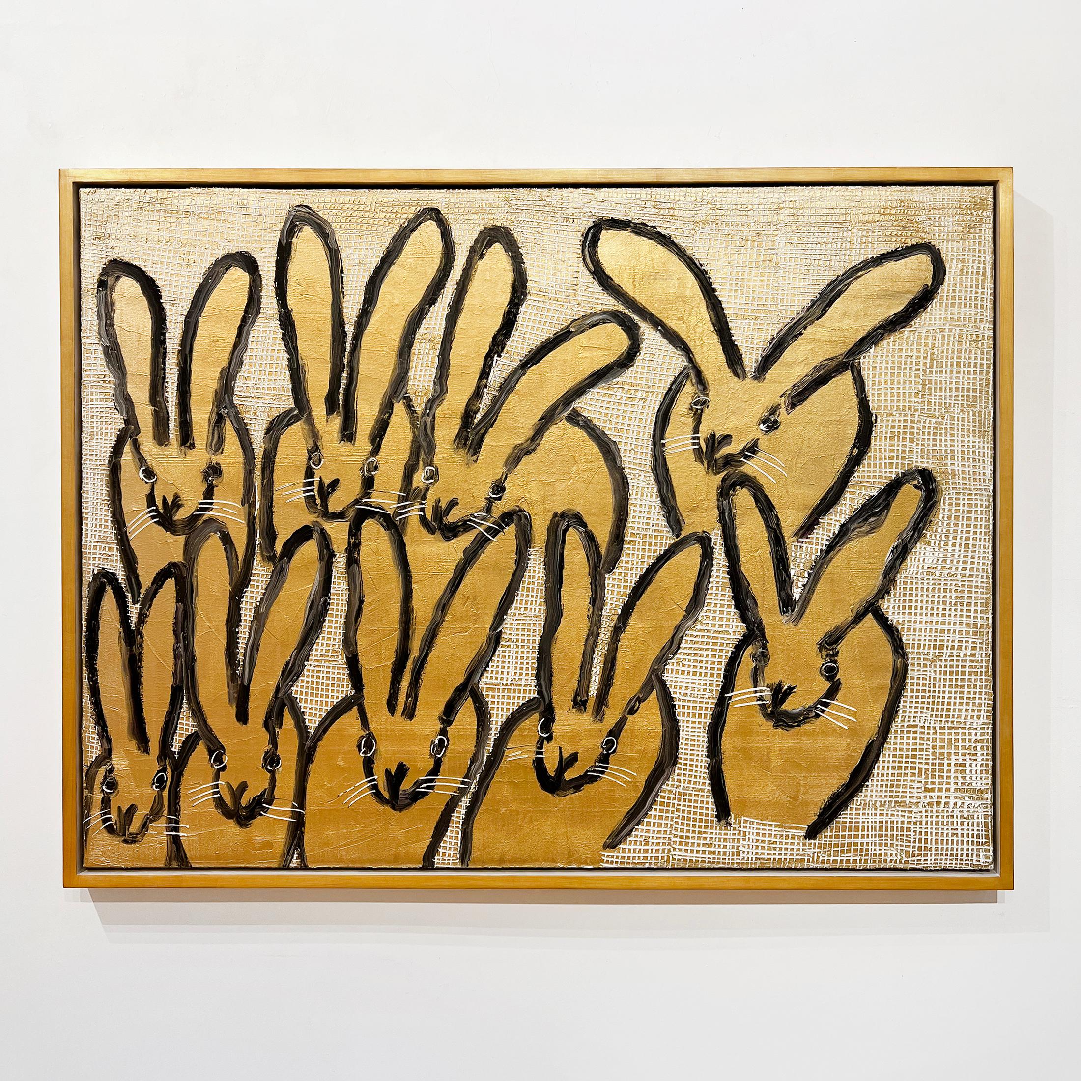 Golden Score (Hutch) - Painting by Hunt Slonem