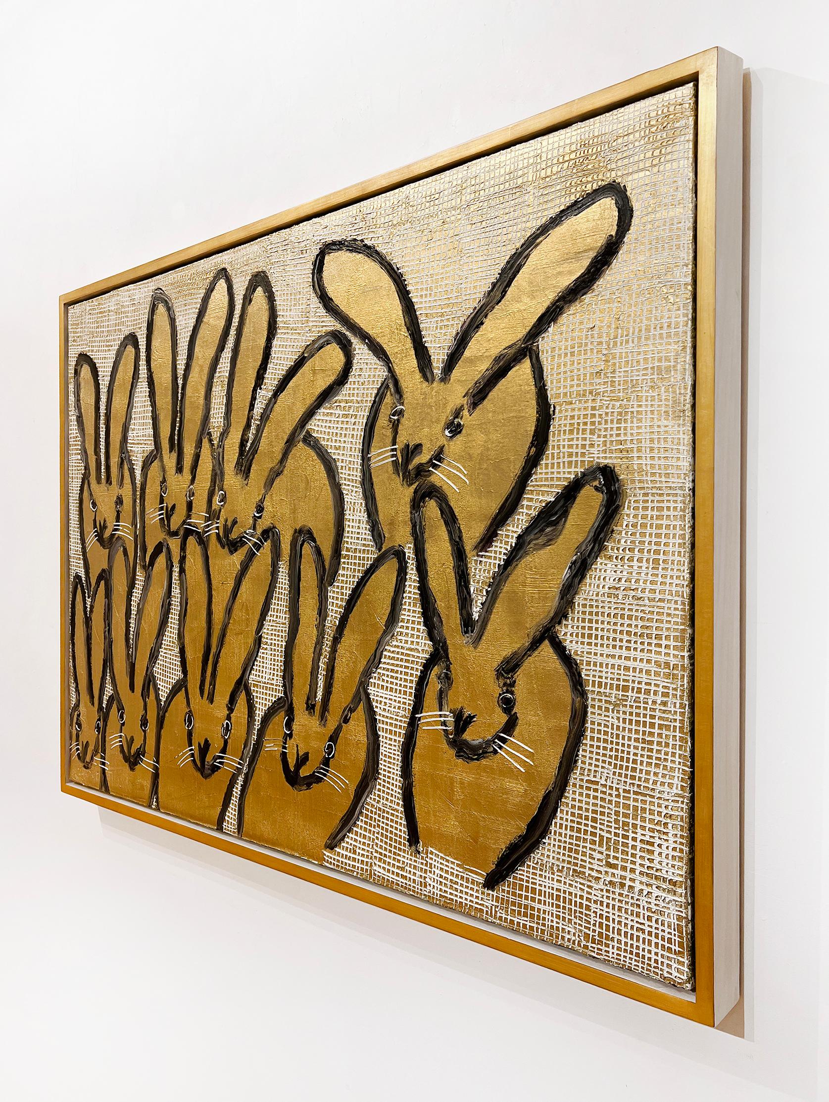 Golden Score (Hutch) - Contemporary Painting by Hunt Slonem