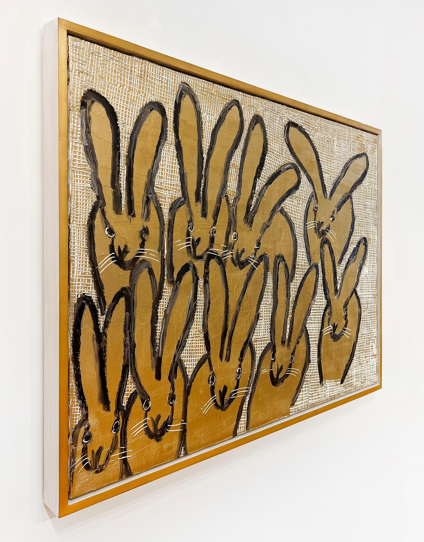 Golden Score (Hutch) - Beige Animal Painting by Hunt Slonem