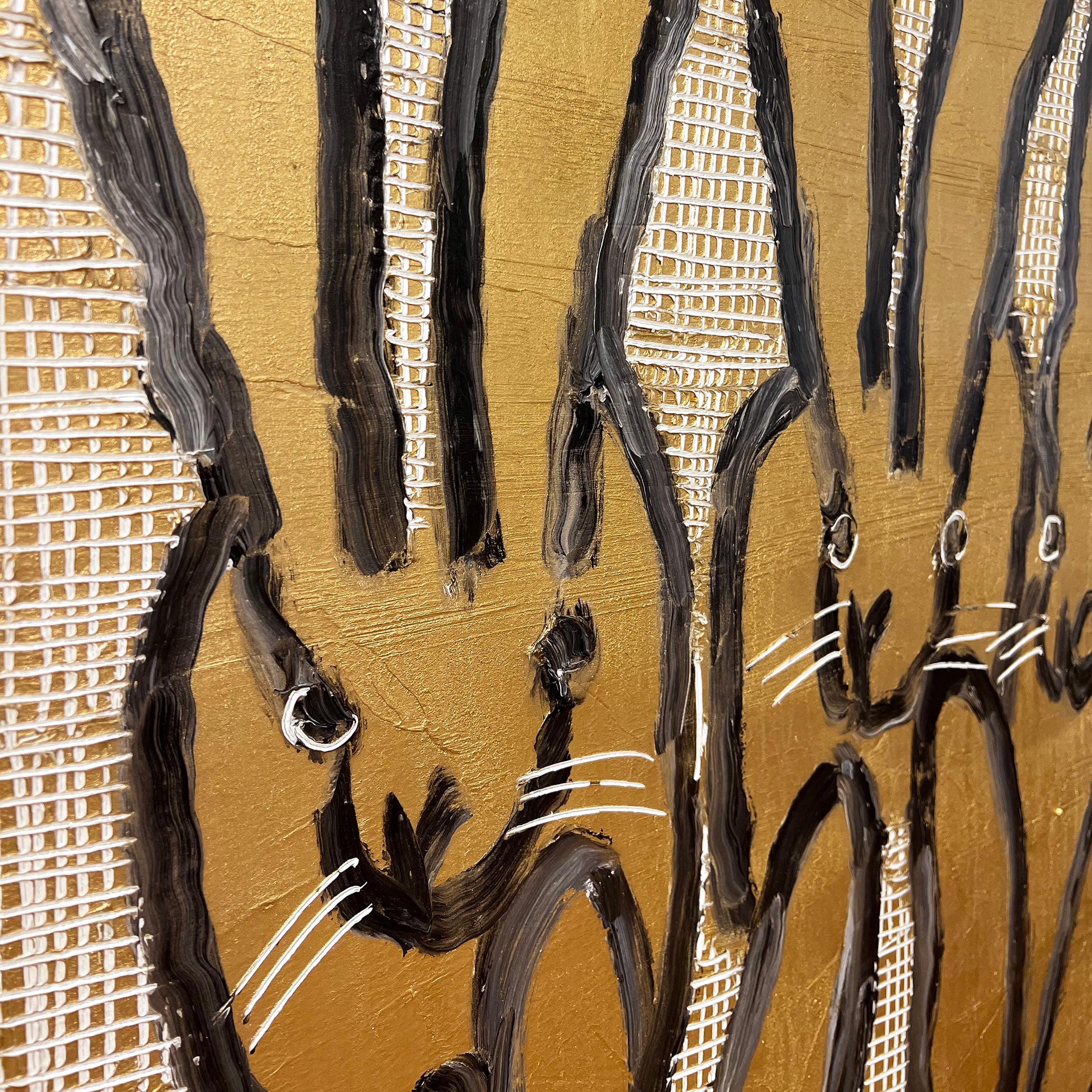 Artist:  Slonem, Hunt
Title:  Golden Score (Hutch)
Series:  Bunnies
Date:  2022
Medium:  Oil on Canvas
Unframed Dimensions:  36