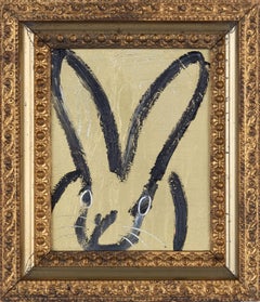 Goulda  (Black Bunny on Gold Background)