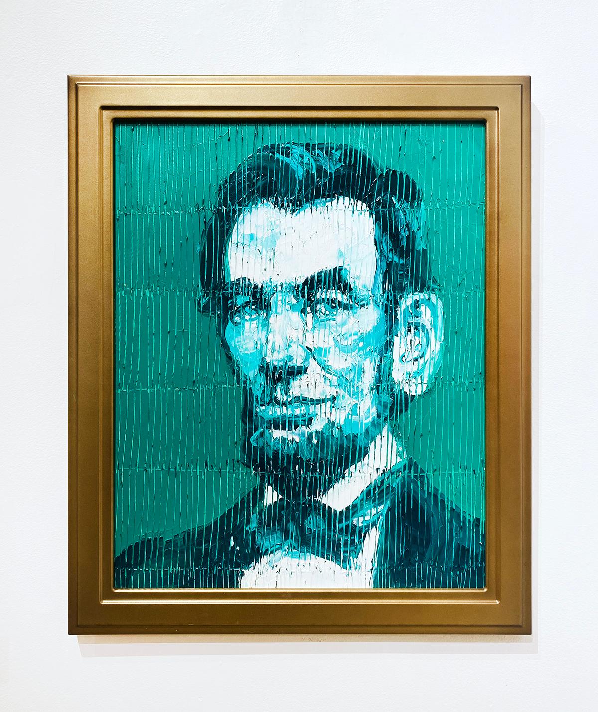 Green Abe - Contemporary Painting by Hunt Slonem