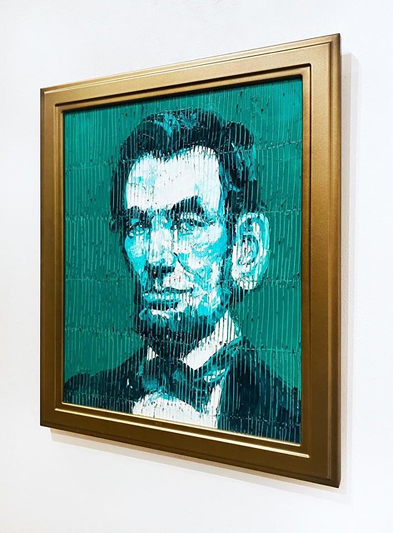 Grüner Abe – Painting von Hunt Slonem