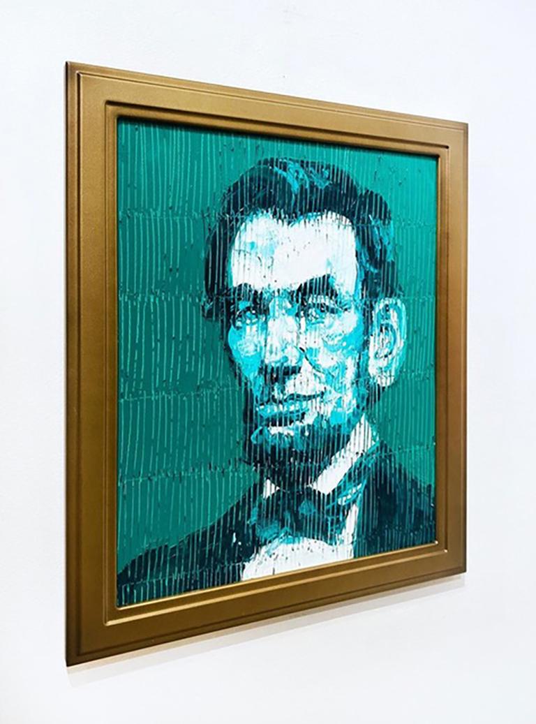 Green Abe - Contemporary Painting by Hunt Slonem