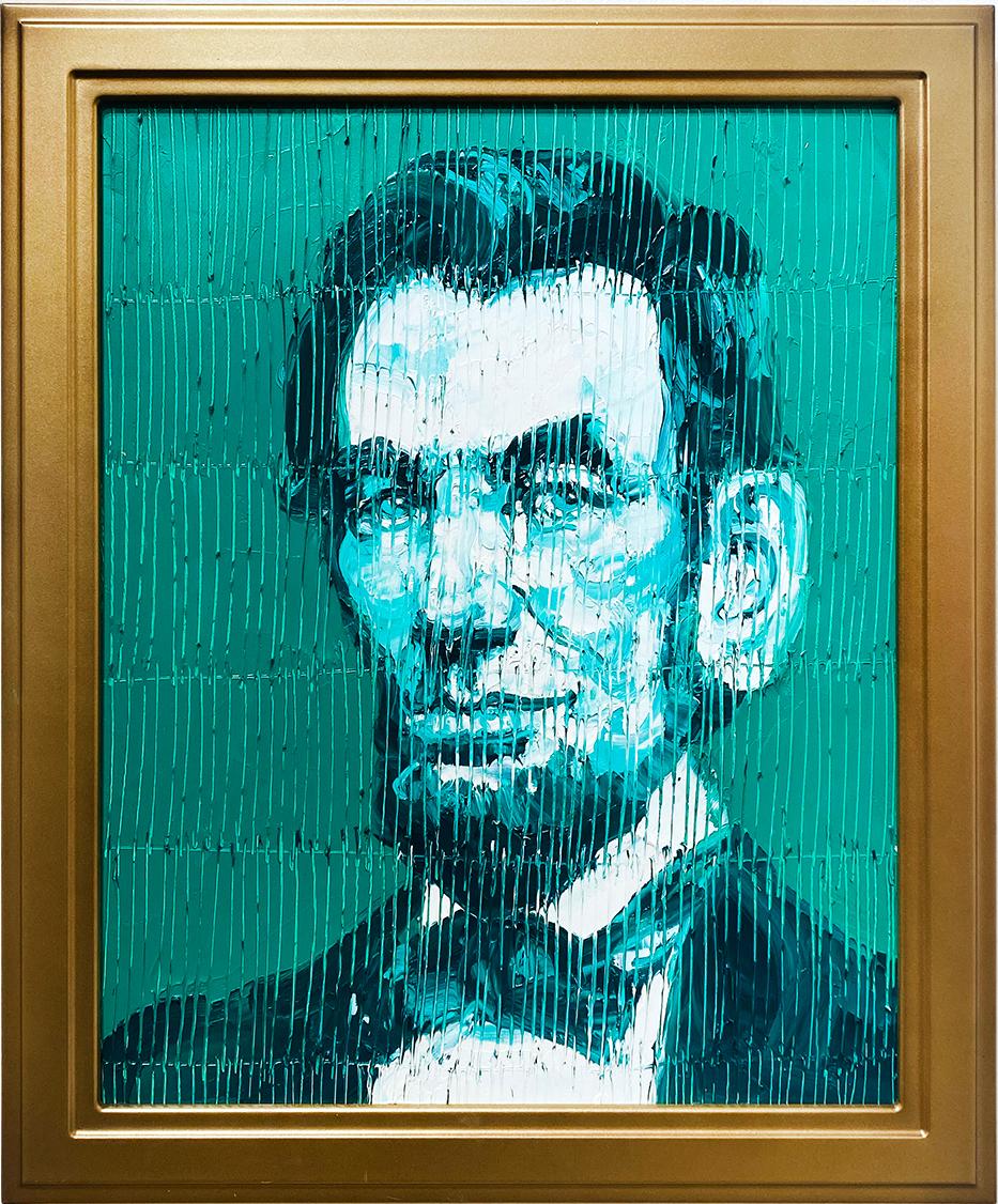 Green Abe - Painting by Hunt Slonem