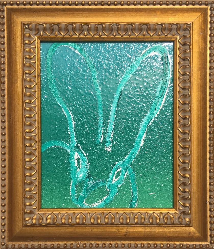 "Green Diamond Dust" oil & acrylic w/ diamond dust on canvas by Hunt Slonem
