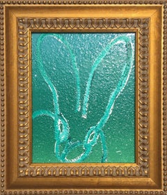 "Green Diamond Dust" oil & acrylic w/ diamond dust on canvas by Hunt Slonem