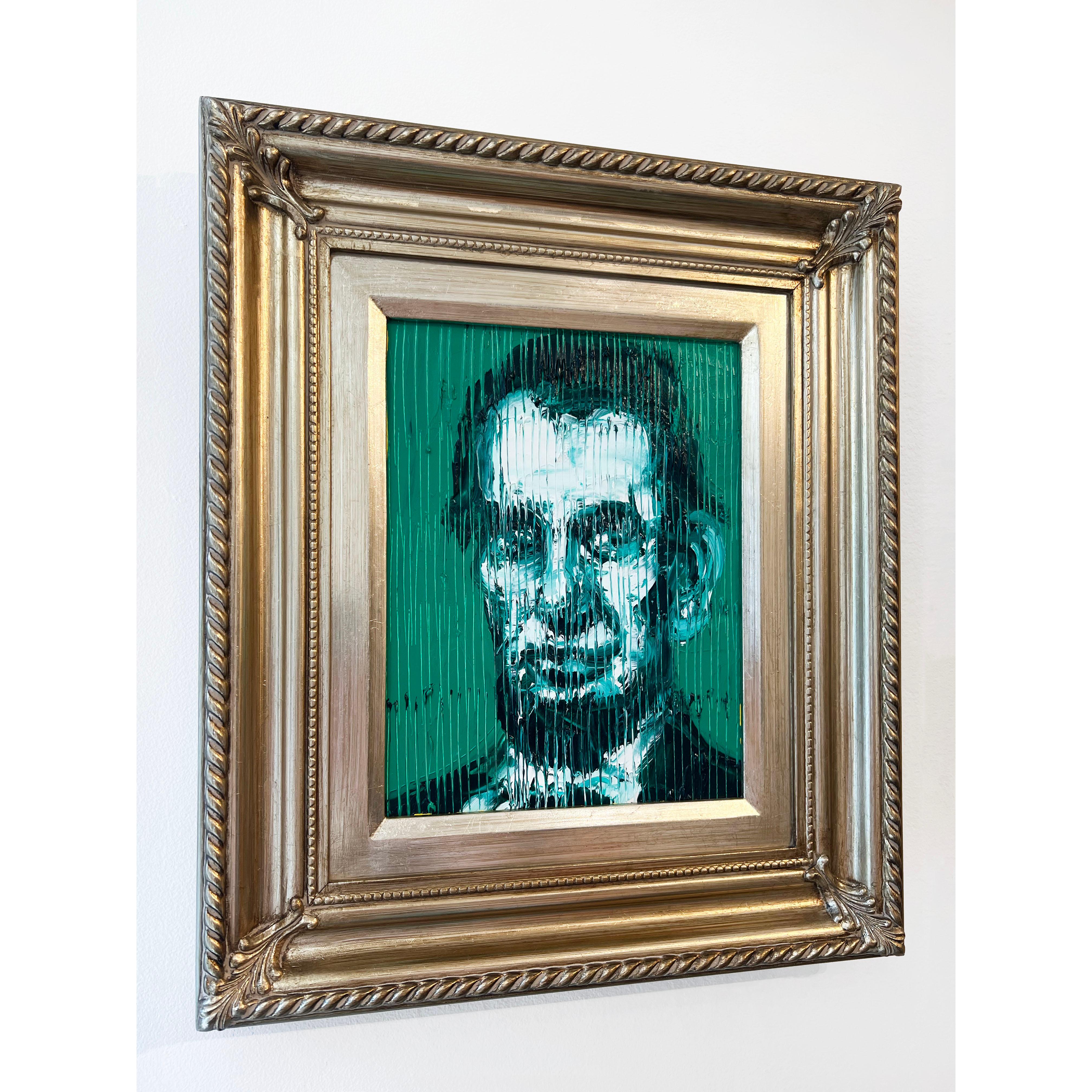 Green Lincoln - Contemporary Painting by Hunt Slonem