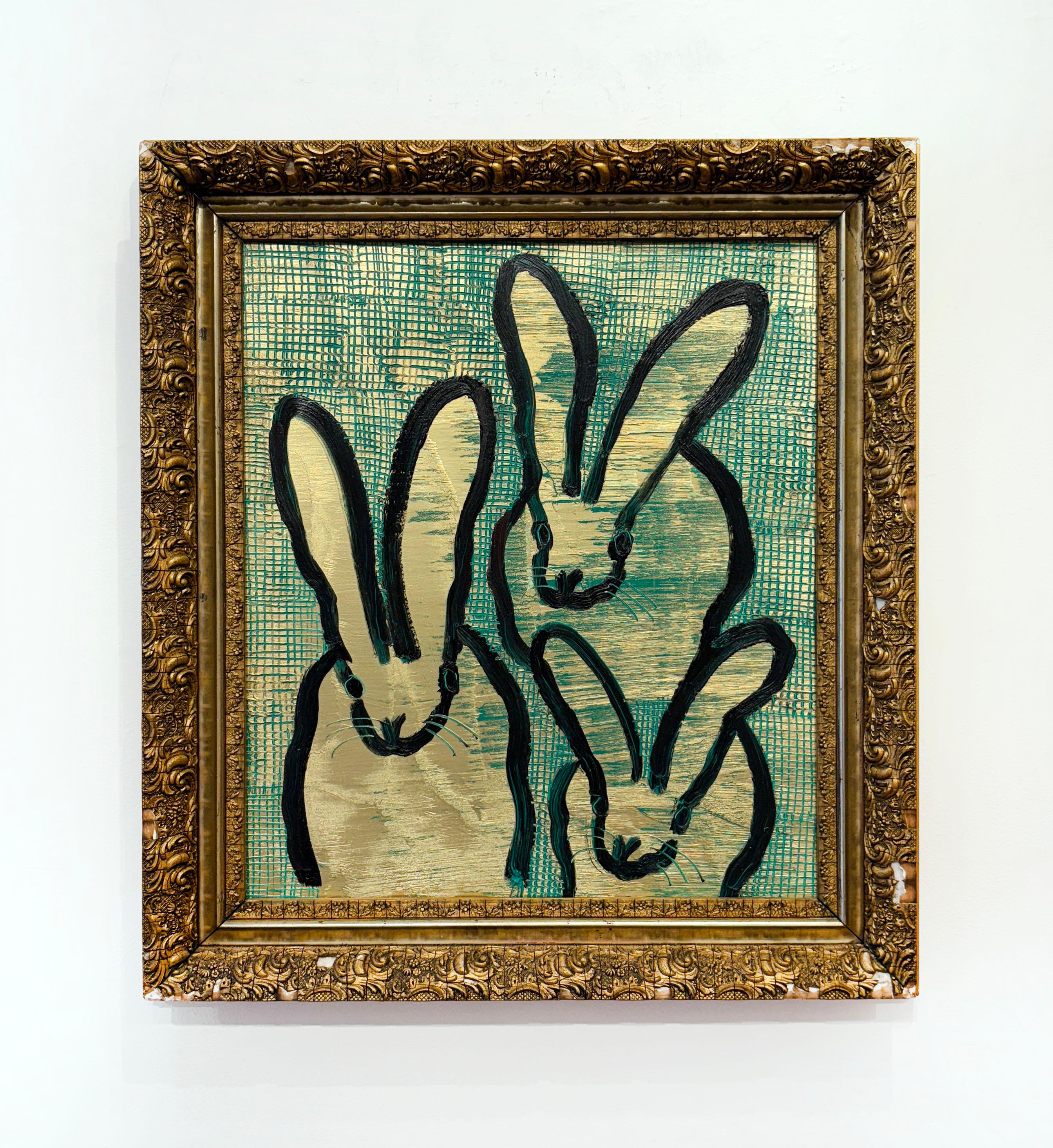 Green Score Hutch 2 - Contemporary Painting by Hunt Slonem
