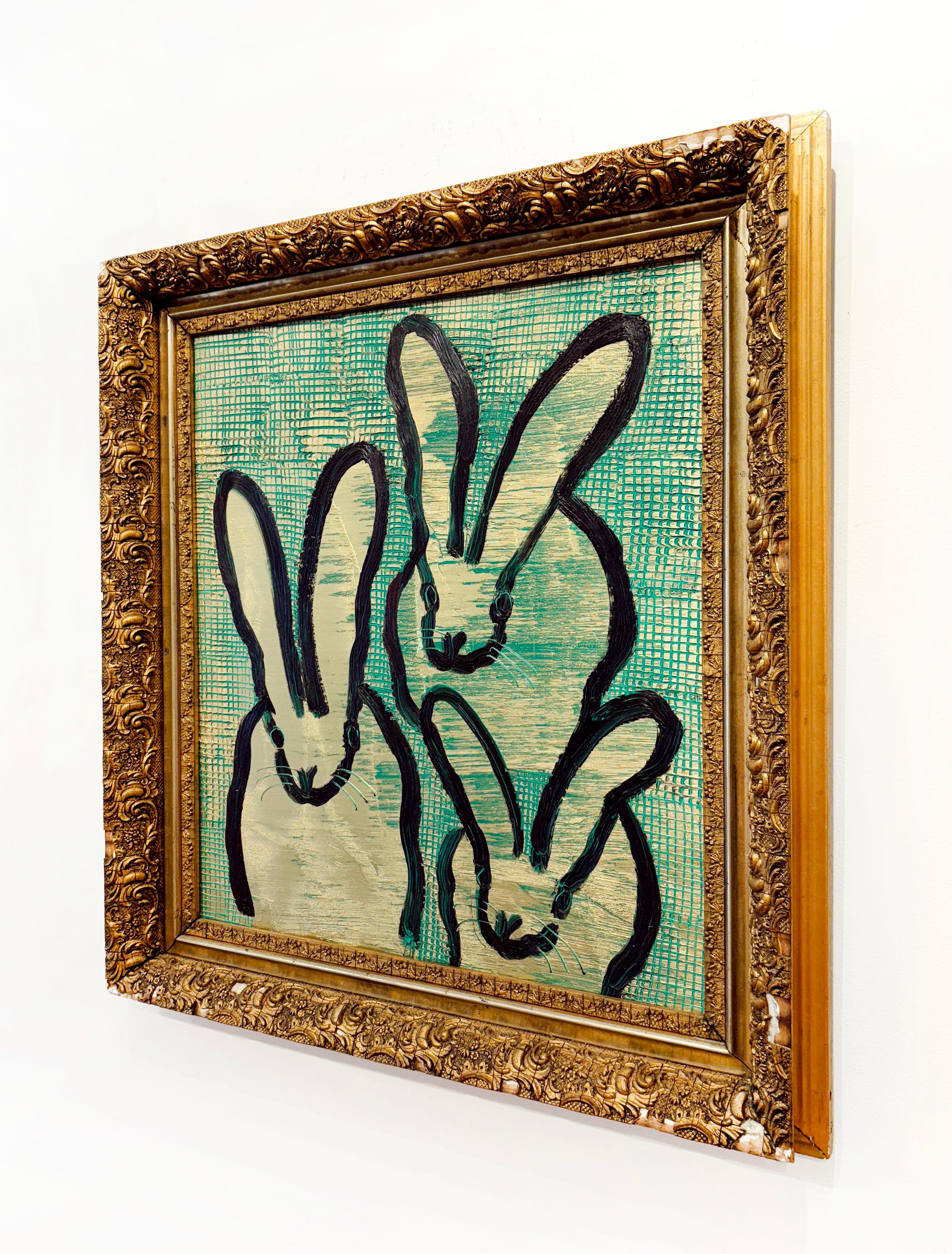 Artist:  Slonem, Hunt
Title: Green Score Hutch 2
Date:  2025
Medium:  Oil on Wood
Unframed Dimensions:  27