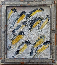 "Green Singers" oil on Wood Panel, 14"x12"   1996