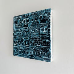 Guardians Peinture abstraite, huile sur toile, 10x10, signée 2025