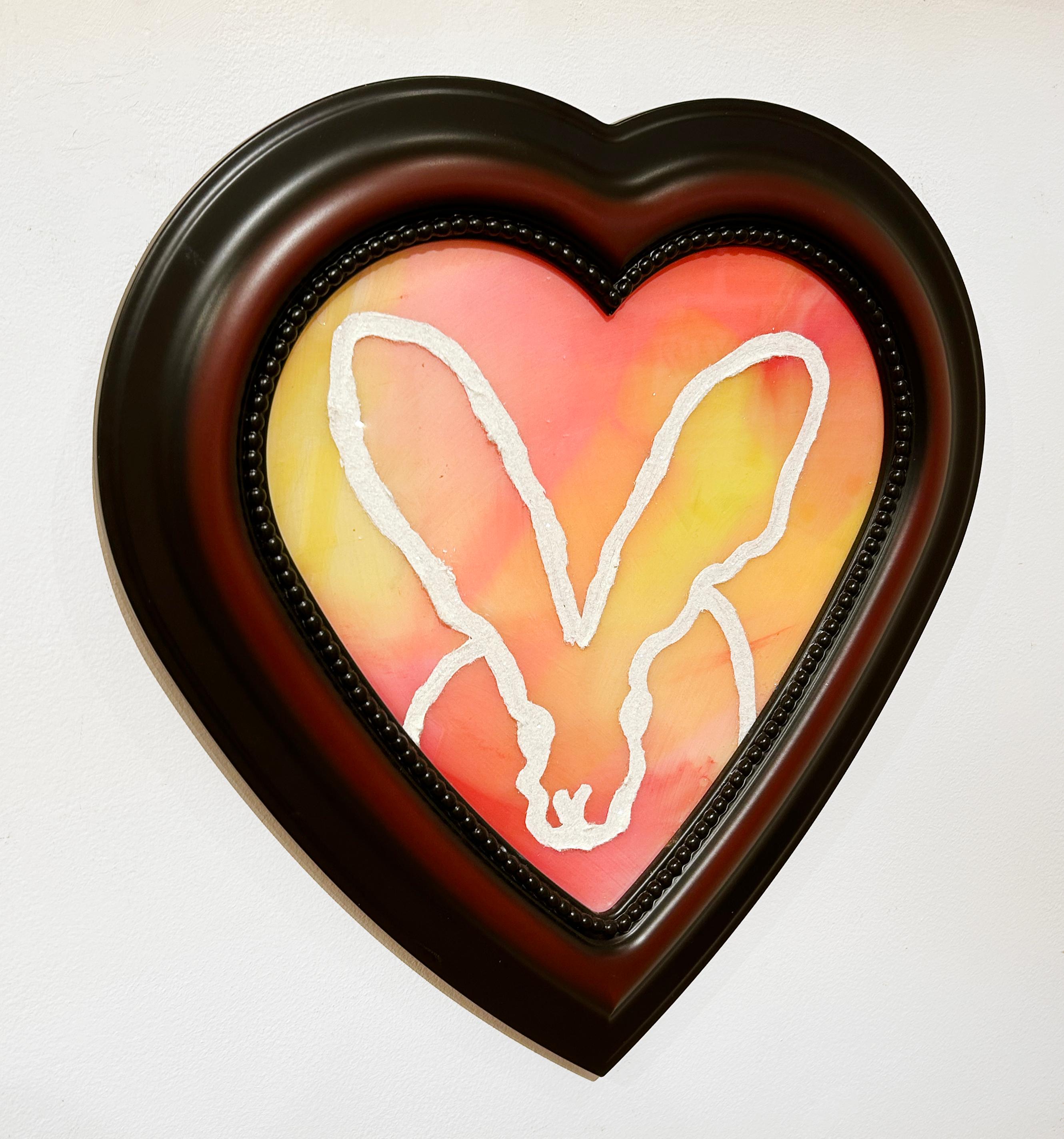 Artist:  Slonem, Hunt
Title:  Heart
Series:  Bunnies
Date:  2023
Medium:  Oil & Acrylic w/ Diamond Dust on Wood
Unframed Dimensions:  14