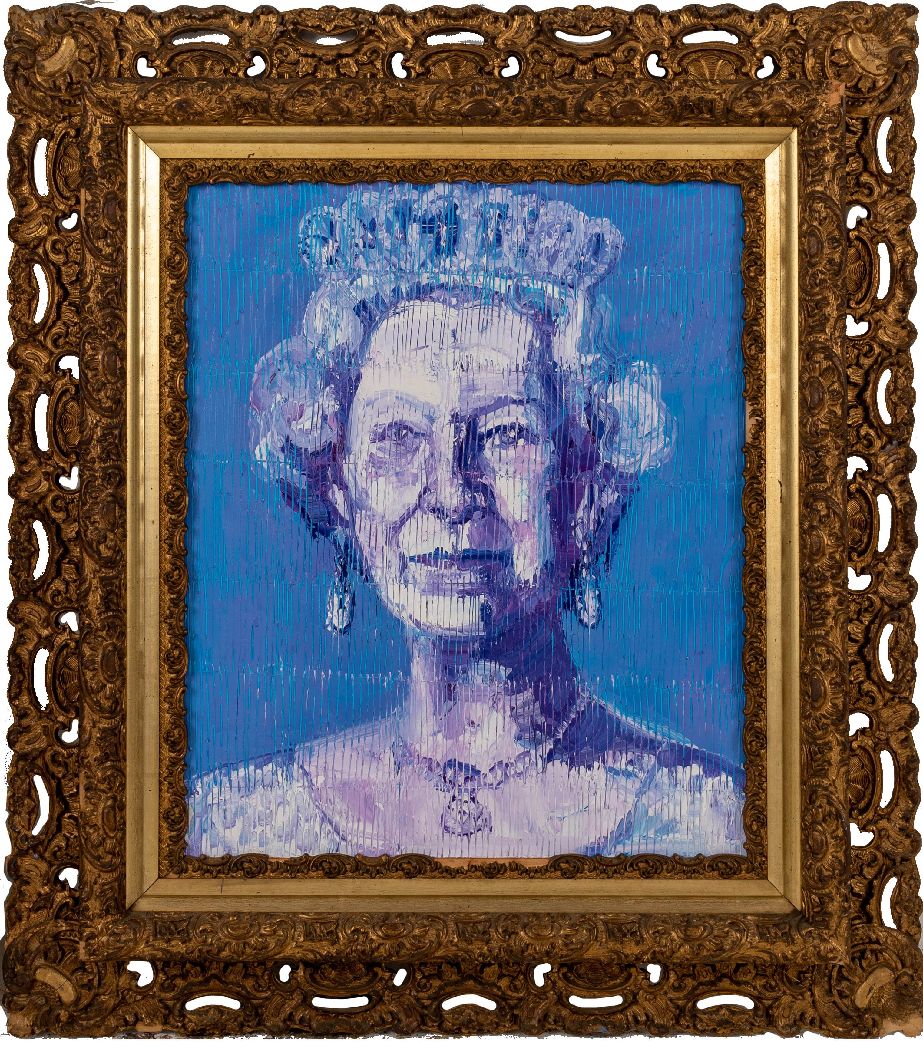 Hunt Slonem Portrait Painting - Her Majesty