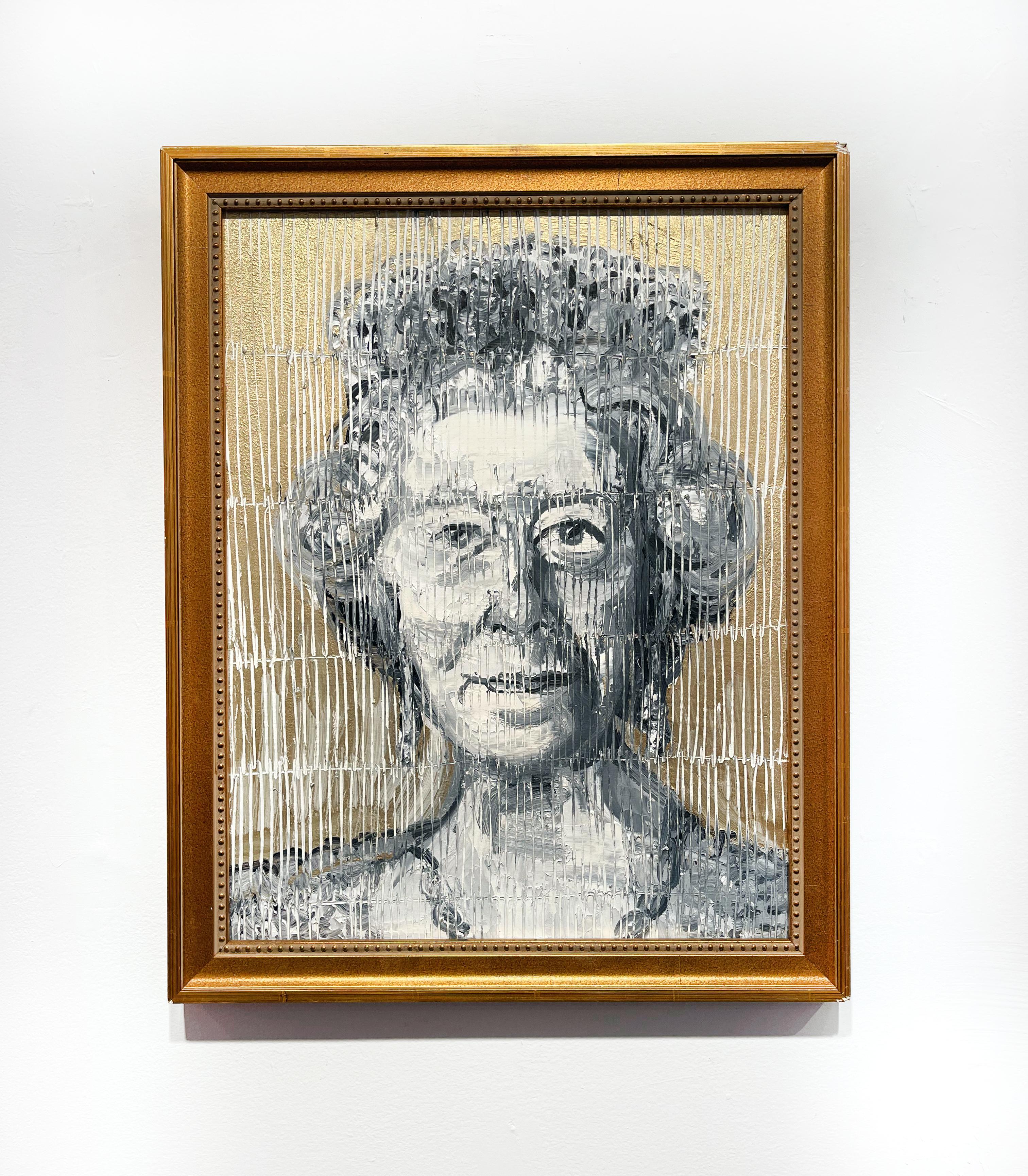 Her Majesty (Golden) - Painting by Hunt Slonem