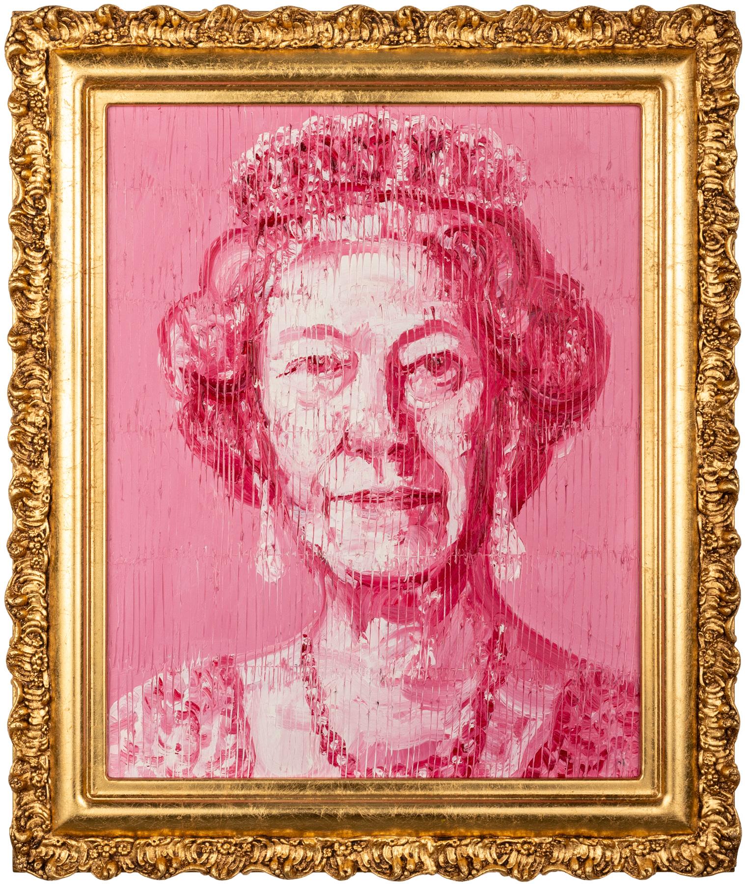 Hunt Slonem Portrait Painting - Her Majesty Queen Elizabeth