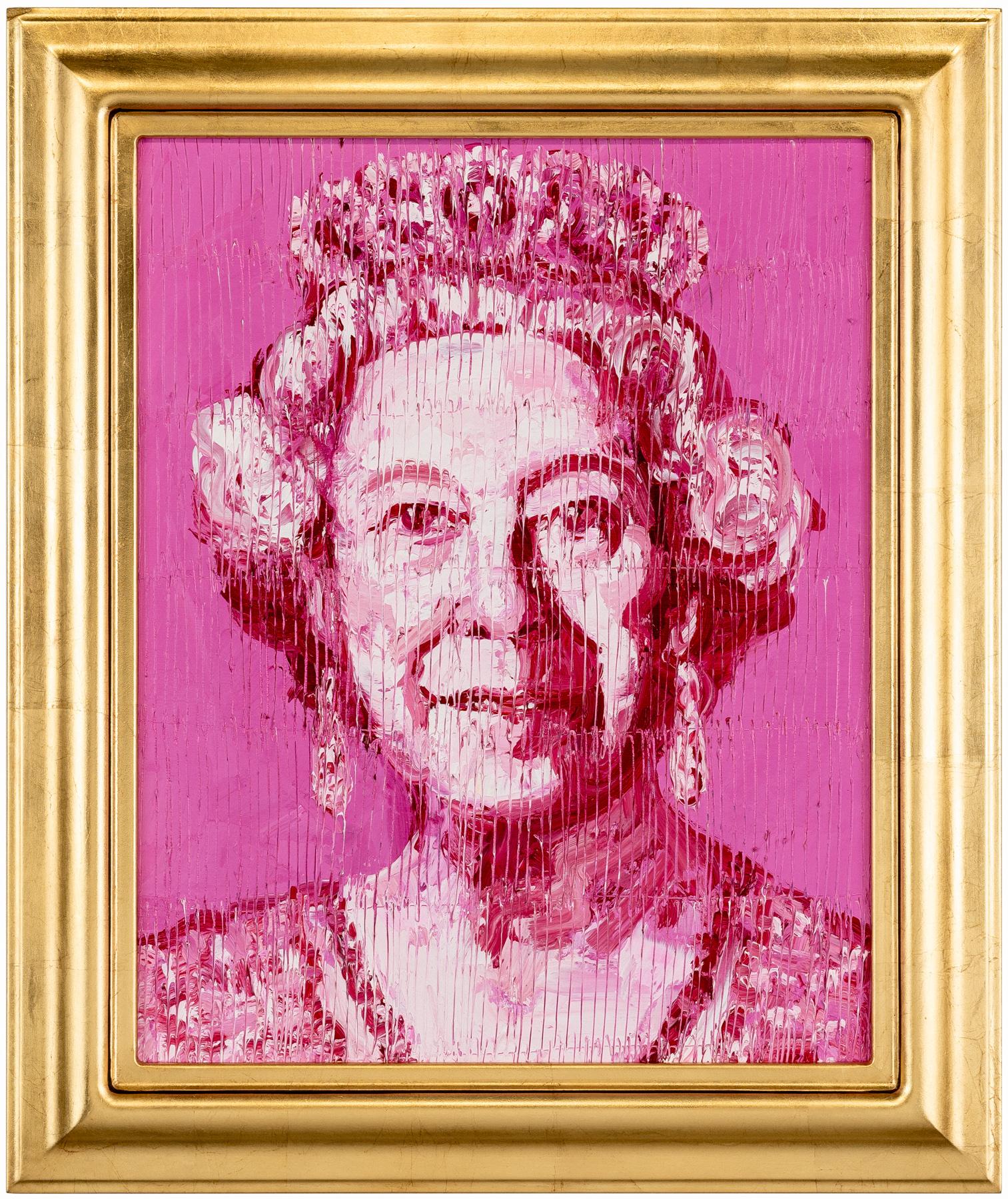 Hunt Slonem Animal Painting – Ihre Majestät Königin Elizabeth (JEM1129)