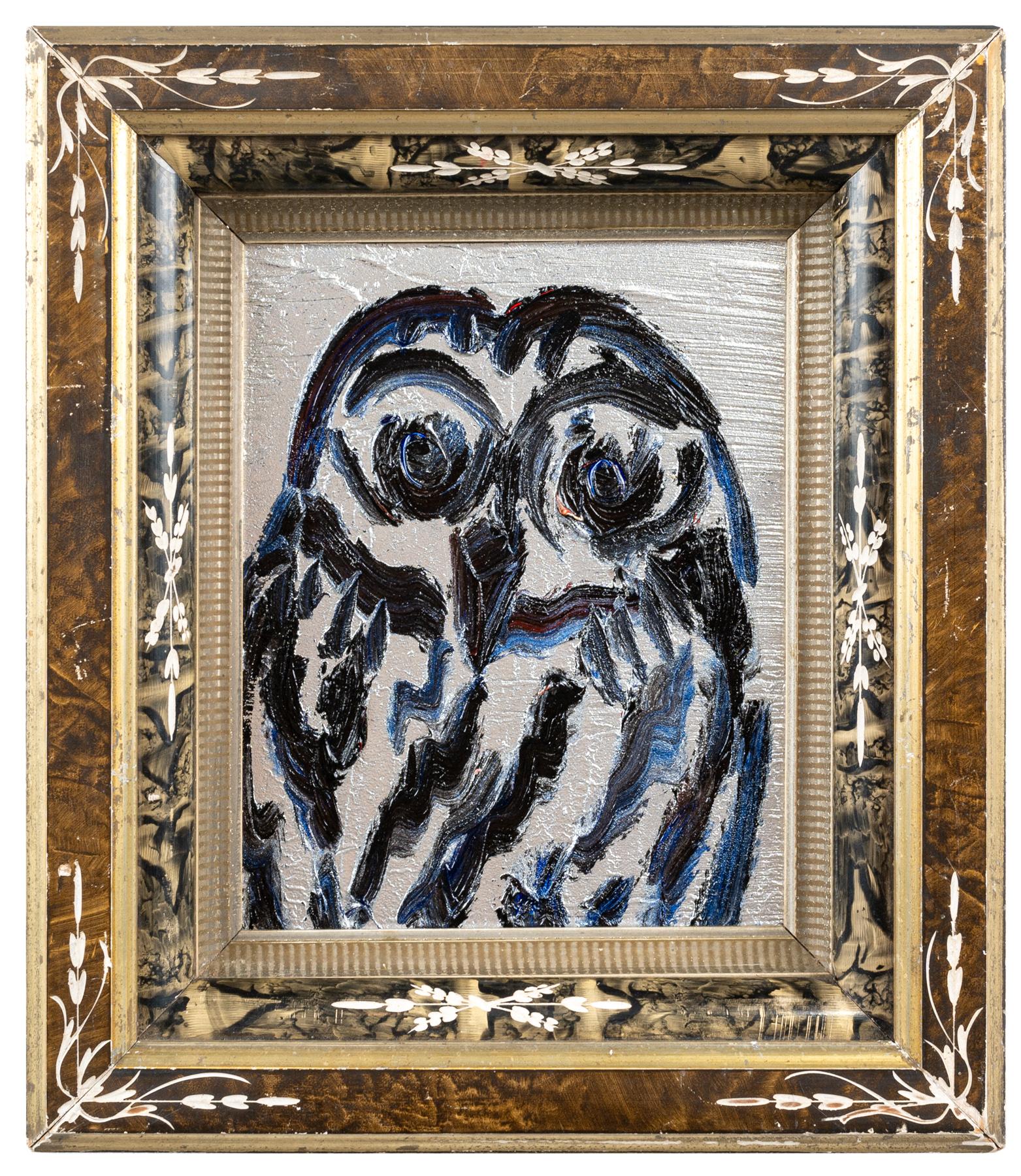 Hoot 3 1/2 - Painting by Hunt Slonem
