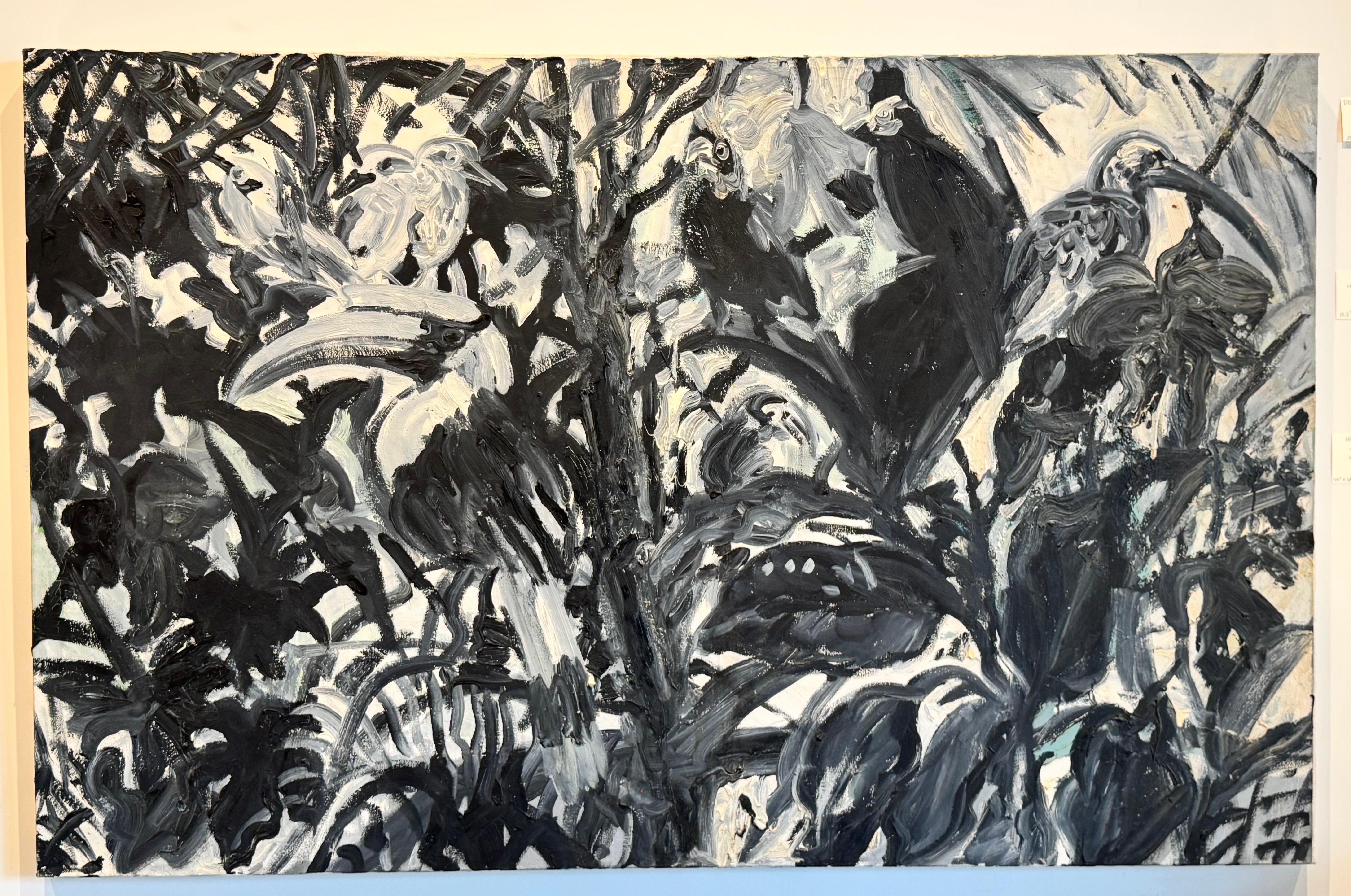 Nashornvögel 2004 (Zeitgenössisch), Painting, von Hunt Slonem