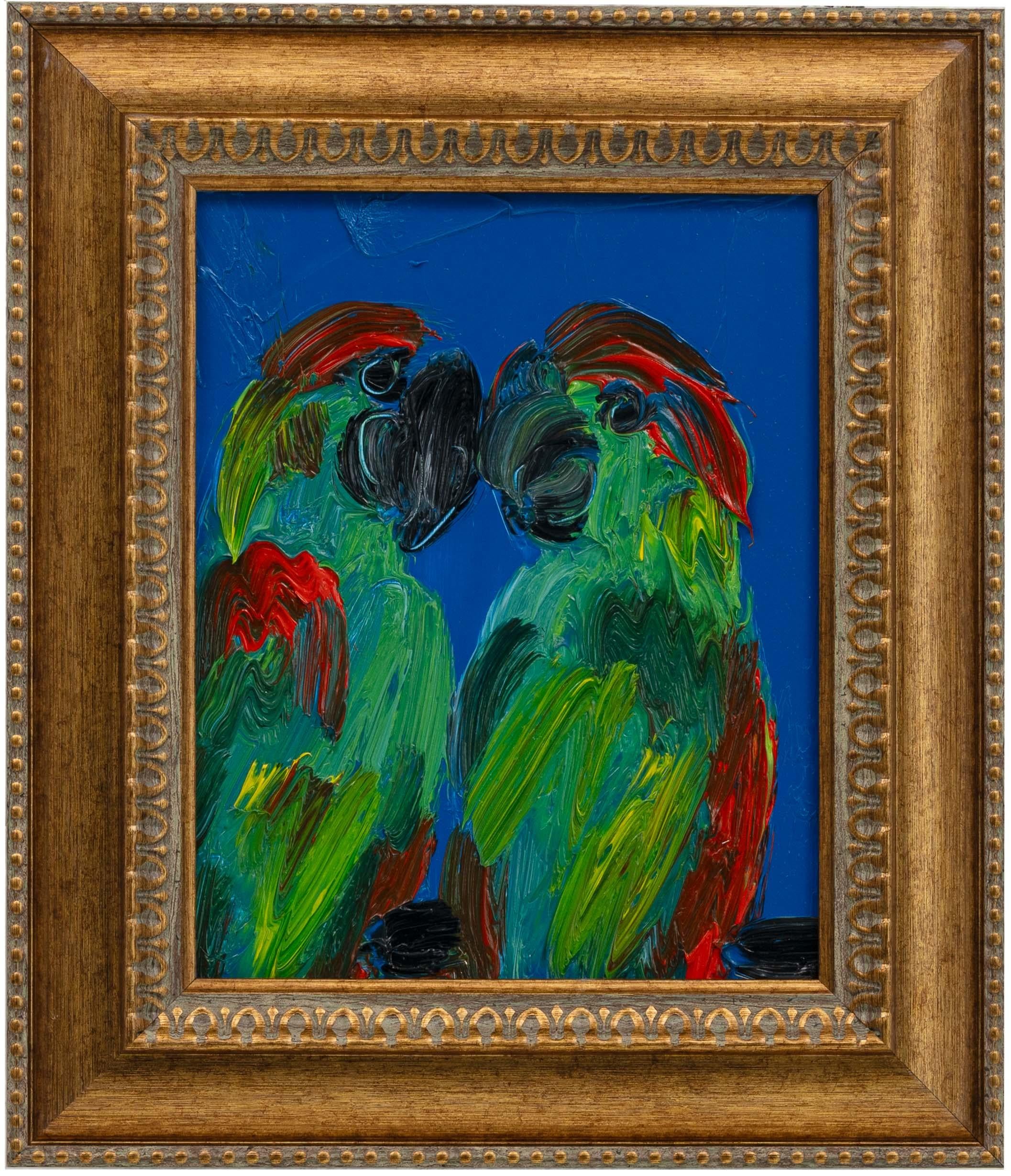Artist:  Slonem, Hunt
Title:  2 Amazons
Date:  2025
Medium:  Oil on wood
Unframed Dimensions:  10" x 8"
Framed Dimensions:  15" x 13"
Signature:  Signed by Artist on Verso
Edition:  Unique

Hunt Slonem is a veteran to one-man shows in global hot