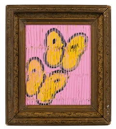 Hunt Slonem "2 Sulphurs" Original oil painting of butterflies