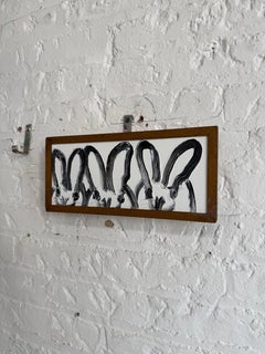Hunt Slonem "3 Across" Coniglietti in bianco e nero