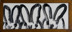 Hunt Slonem "3 Across" Coniglietti in bianco e nero