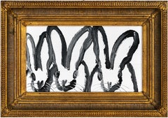 Hunt Slonem "3 Land" White Bunnies