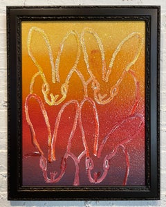 Hunt Slonem "4 Hombre" Gradient Diamond Dust Bunnies