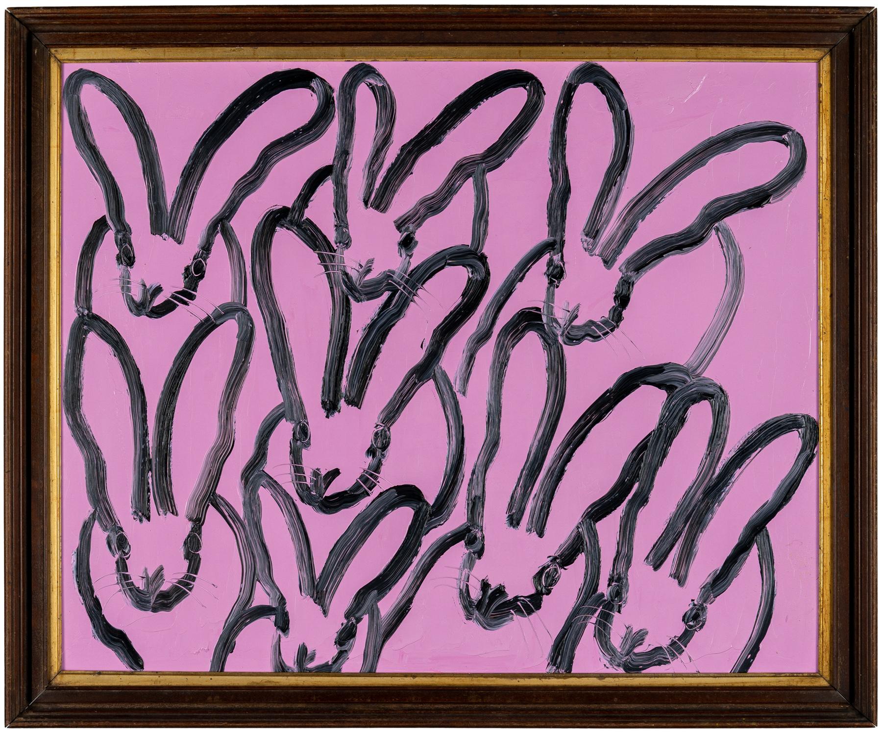 Hunt Slonem "8" Coniglietti Rosa