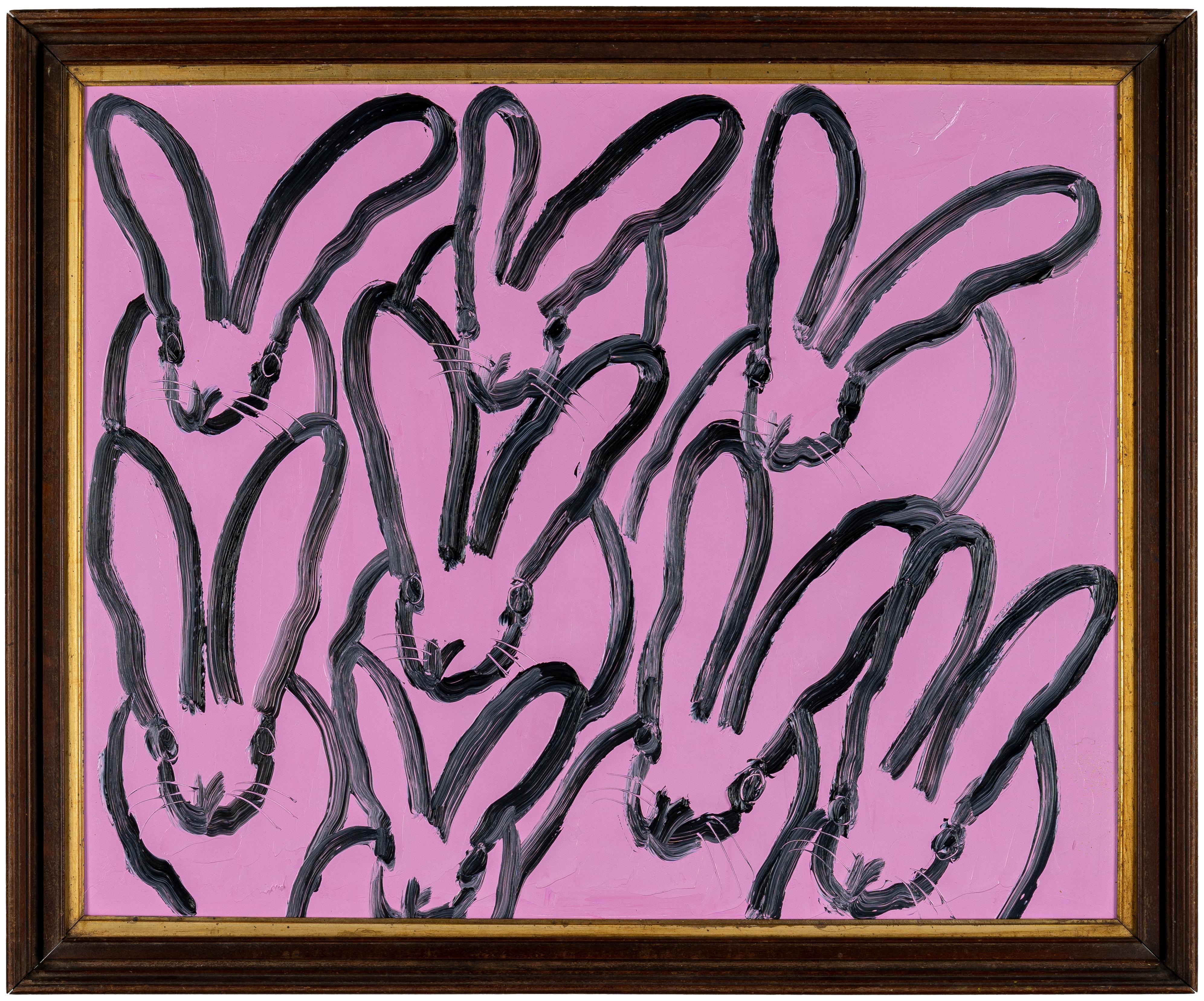 Hunt Slonem "8" Conejitos Rosas