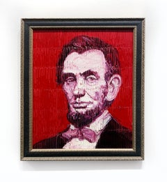 Hunt Slonem "Abraham Lincoln" Original portrait in oil