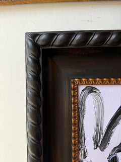 Hunt Slonem "Allie" lapin noir et violet