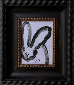 Hunt Slonem "Allie" coniglietto nero e viola