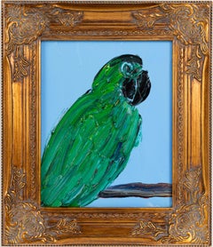 Hunt Slonem "Amazon" Blue and Green Bird