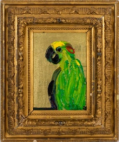 Hunt Slonem "Amazon" Green Parrot 