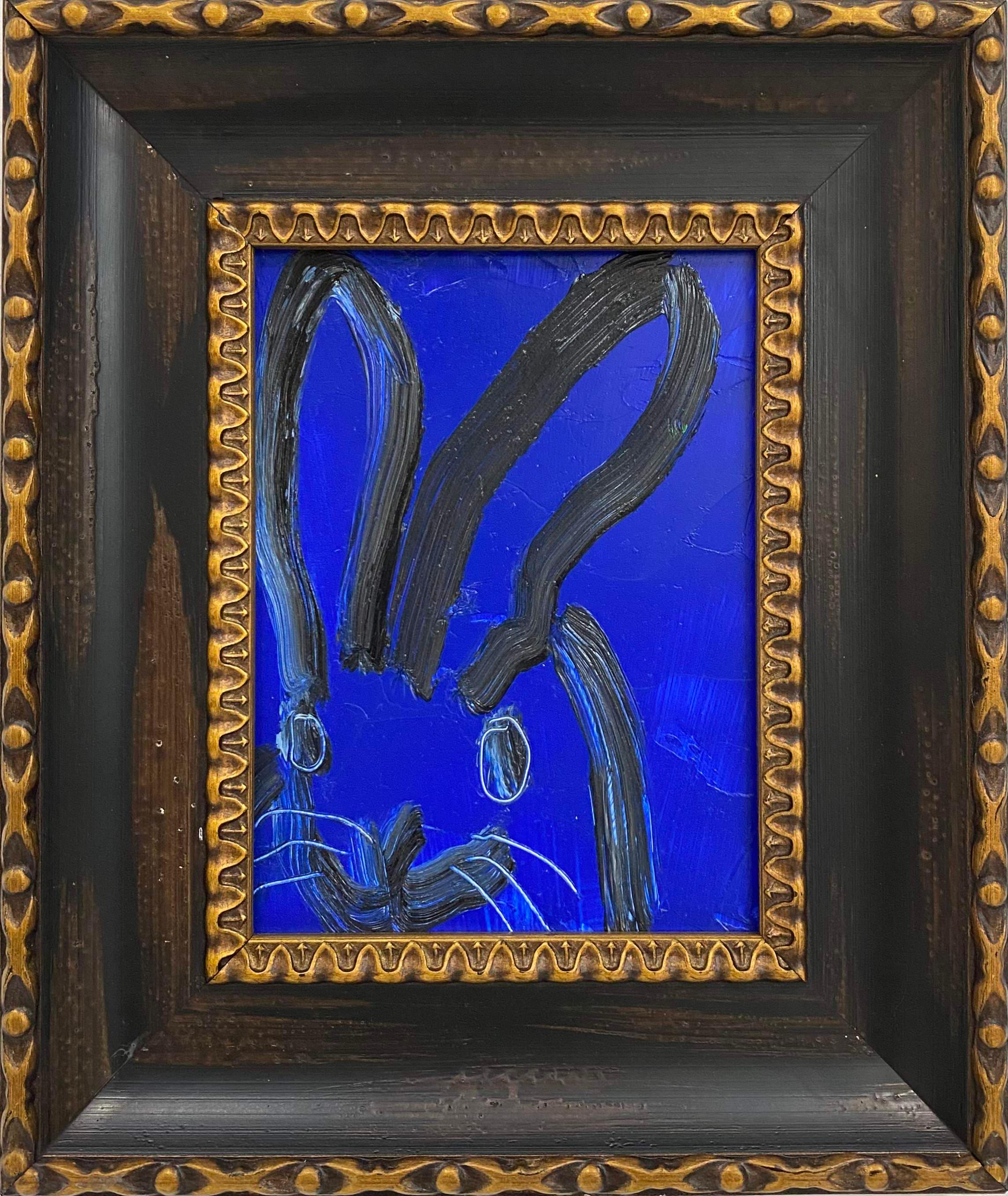 Hunt Slonem "Andrilla" Schwarzer und blauer Hase