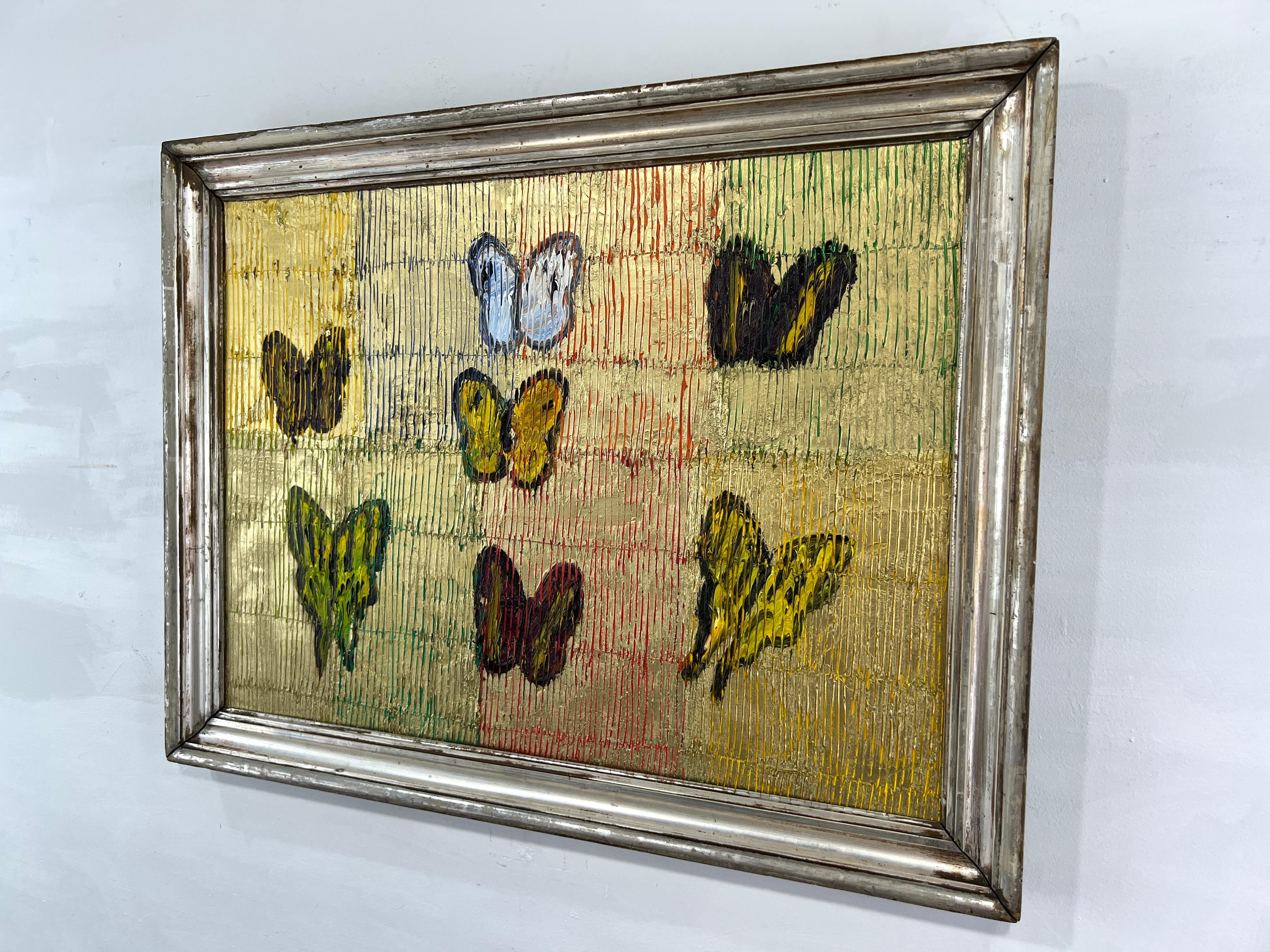 Hunt Slonem „Awaiting Flutter“ Mehrfarbige Schmetterlinge im Angebot 9