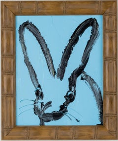 Hunt Slonem "Bamboo" Blue Bunny