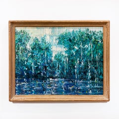 Hunt Slonem "Bayou Lafouche (Madewood)" Paisaje original pintado al óleo