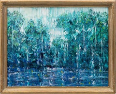 Hunt Slonem "Bayou Lafouche (Madewood)" Original landscape painting in oil