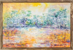 Hunt Slonem "Bayou Teche" Paesaggio neoespressionista su tela